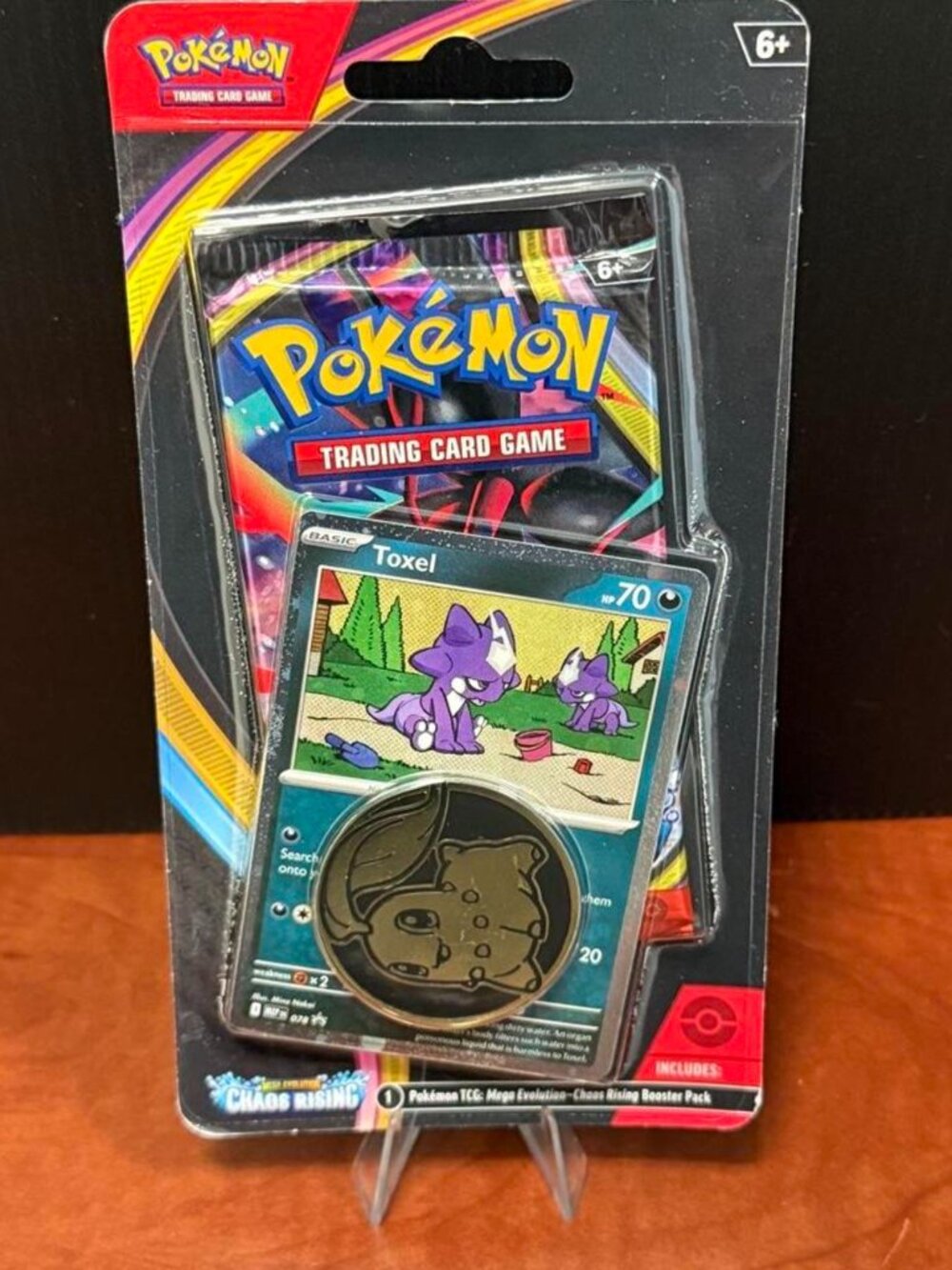 Pokemon Mega Evolution Chaos Rising Blister Pack – Booster + Promo + Coin